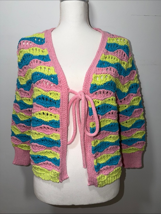 Zara Sweaters - NWT ZARA‎ Rainbow Tie-Front Sweater Cardigan Summer Bratz Lizzie McGuire Large